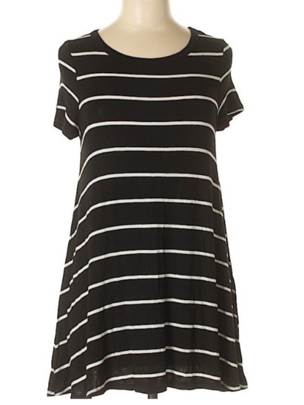 Black & White Striped T-Shirt Dress